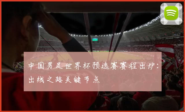 中国男足世界杯预选赛赛程出炉:出线之路关键节点