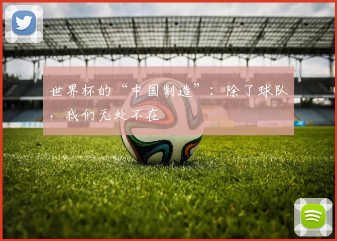 世界杯的“中国制造”:除了球队,我们无处不在