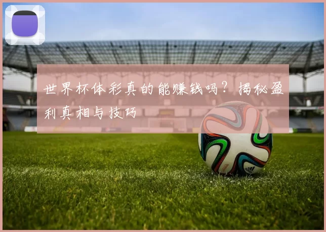 世界杯体彩真的能赚钱吗?揭秘盈利真相与技巧